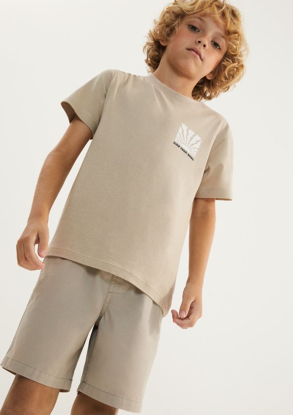 Bermuda Infantil Menino Reta - Bege 012