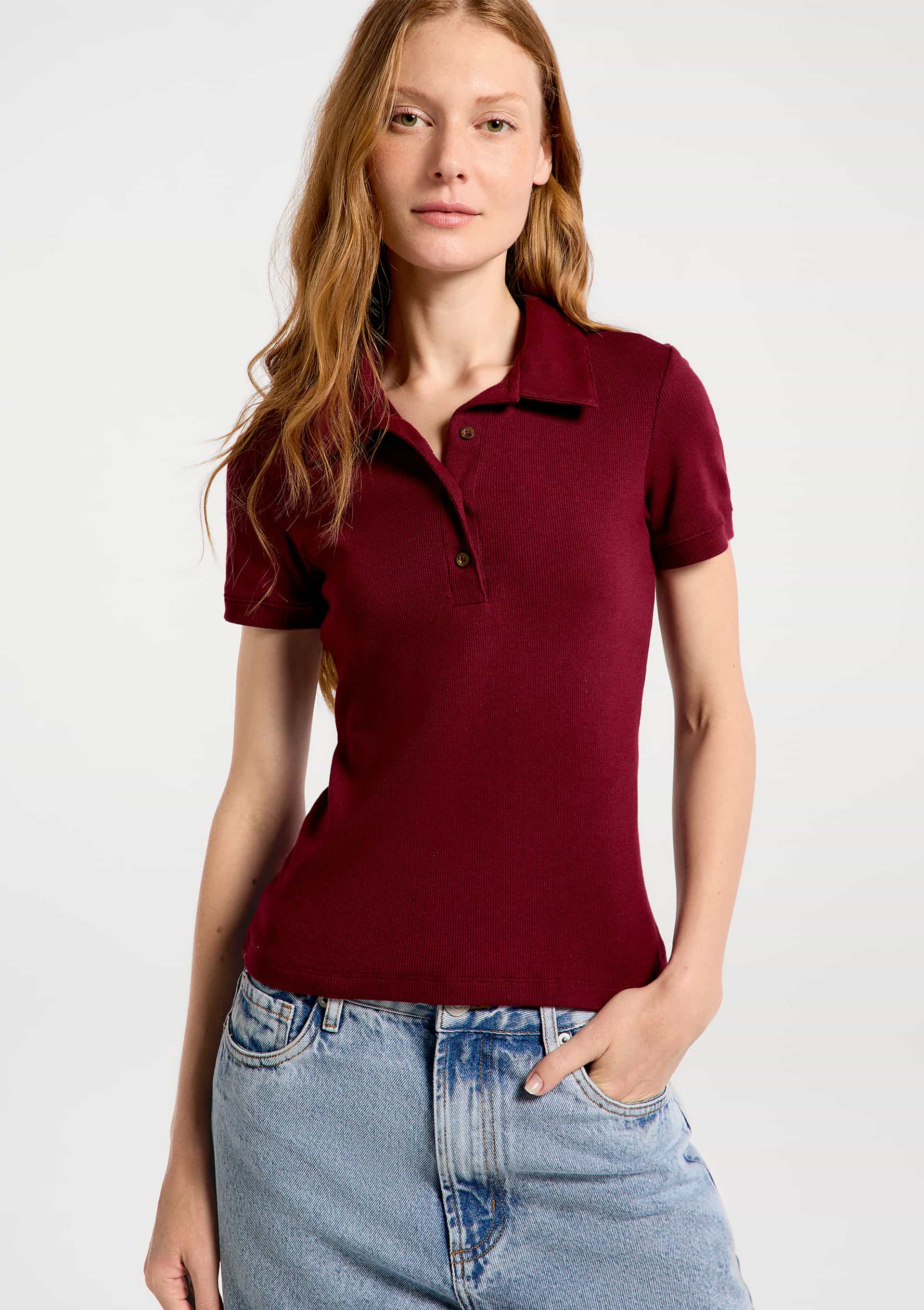 Polo Feminina Em Ribana Ultra Soft - Vinho