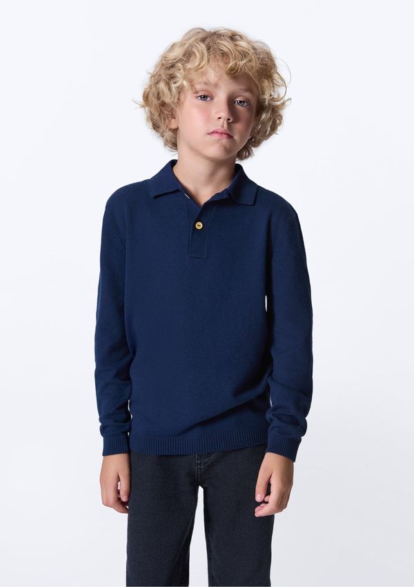 Blusão Infantil Menino Tricô Regular - Azul 014