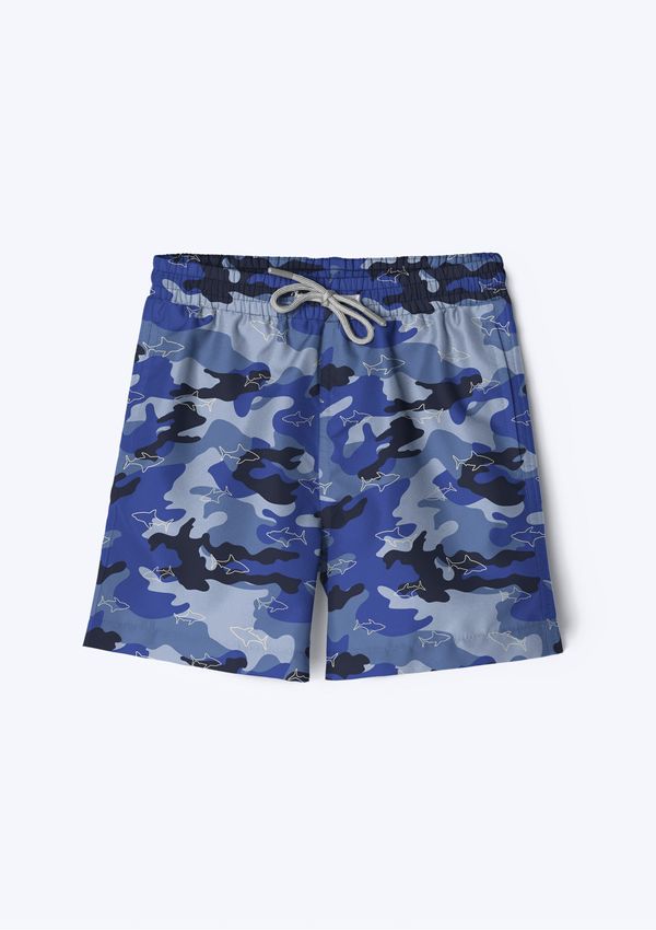Shorts Infantil Menino Estampado - Azul 002