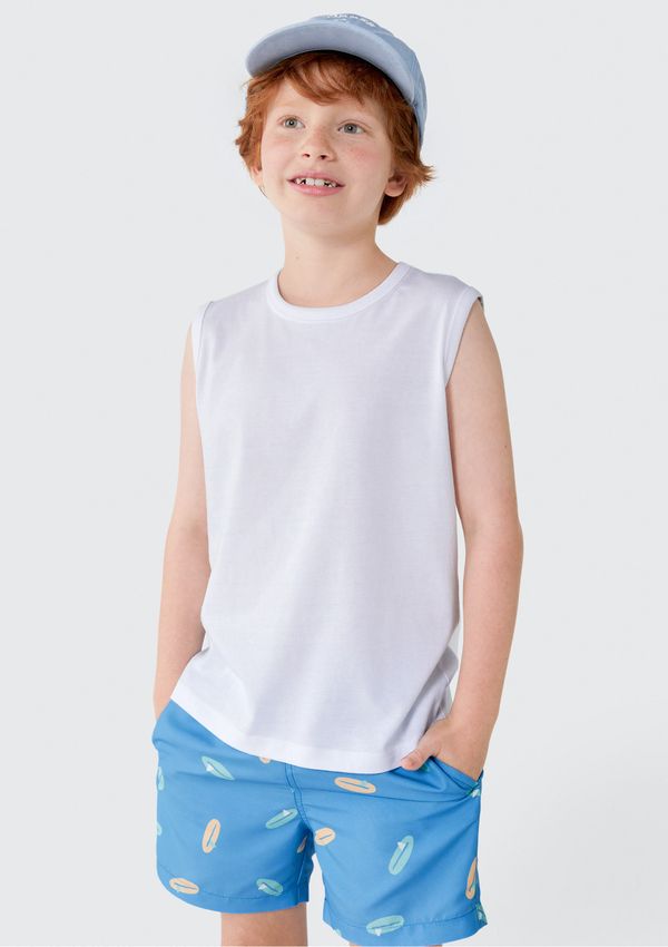 Shorts Infantil Menino Estampado - Azul 014