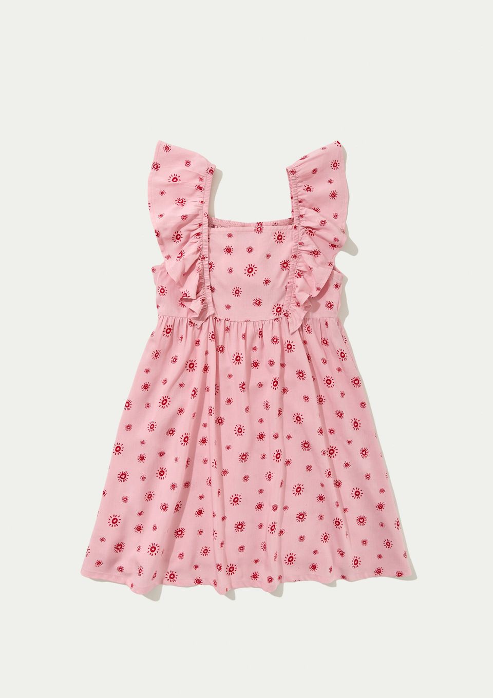 Vestido Infantil Curto com Babados - Rosa