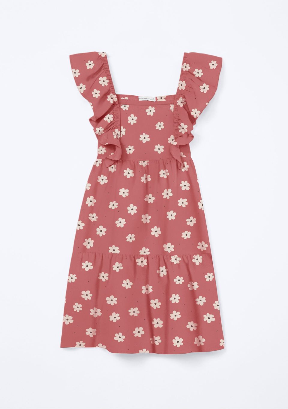 Vestido Infantil Curto com Babados - Vermelho