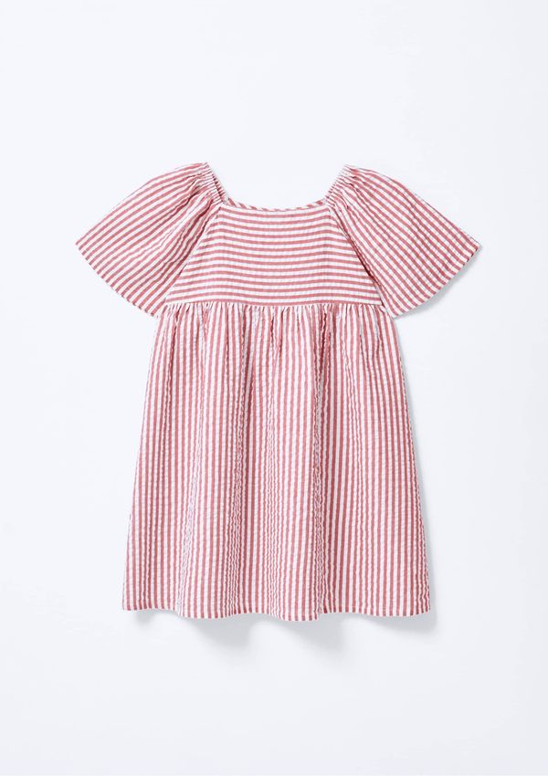 Vestido Infantil Menina Fio Tinto - Vermelho 012