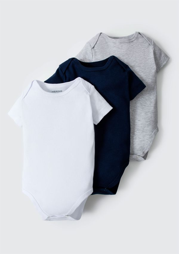 Kit Com 3 Bodies Bebê Unissex Em Ribana - Multicolorido 06M