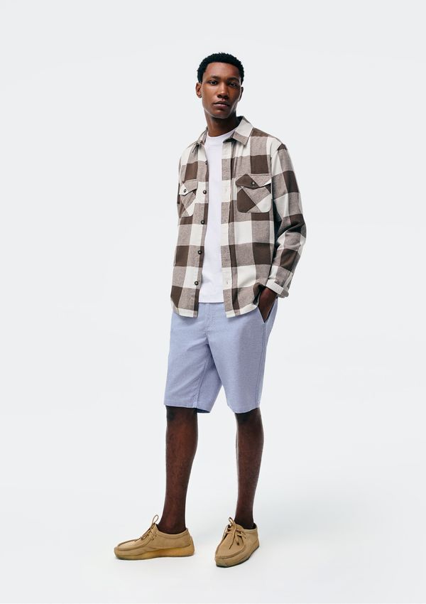 Bermuda Masculina Chino Fio Tinto - Azul 040