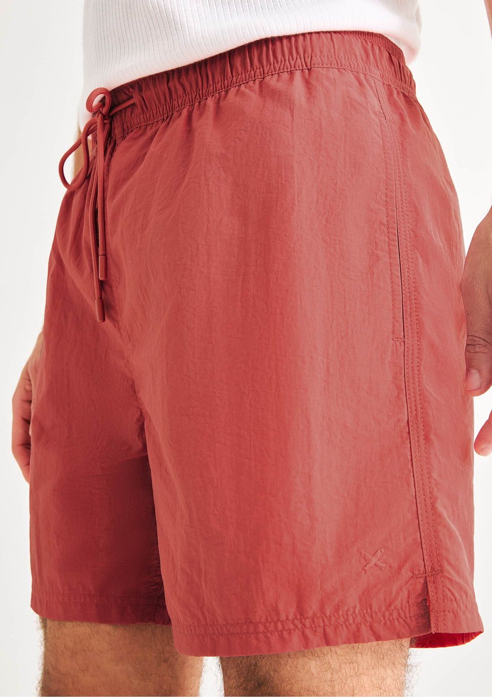 Shorts de Banho Masculino Texturizado - Vermelho