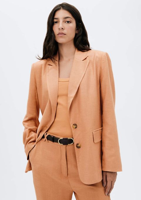 Blazer Feminino Reto em Viscolinho - Salmão — Hering