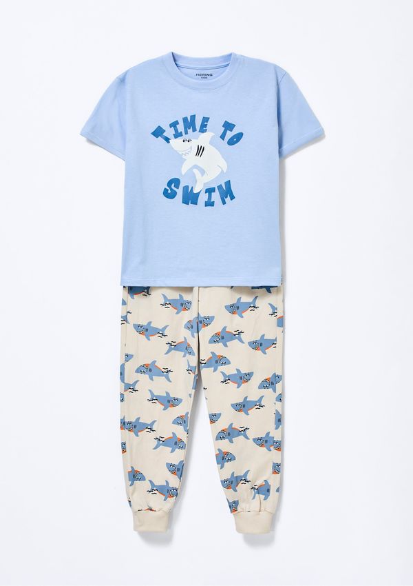 Pijama Infantil Menino Brilha No Escuro - Azul 010