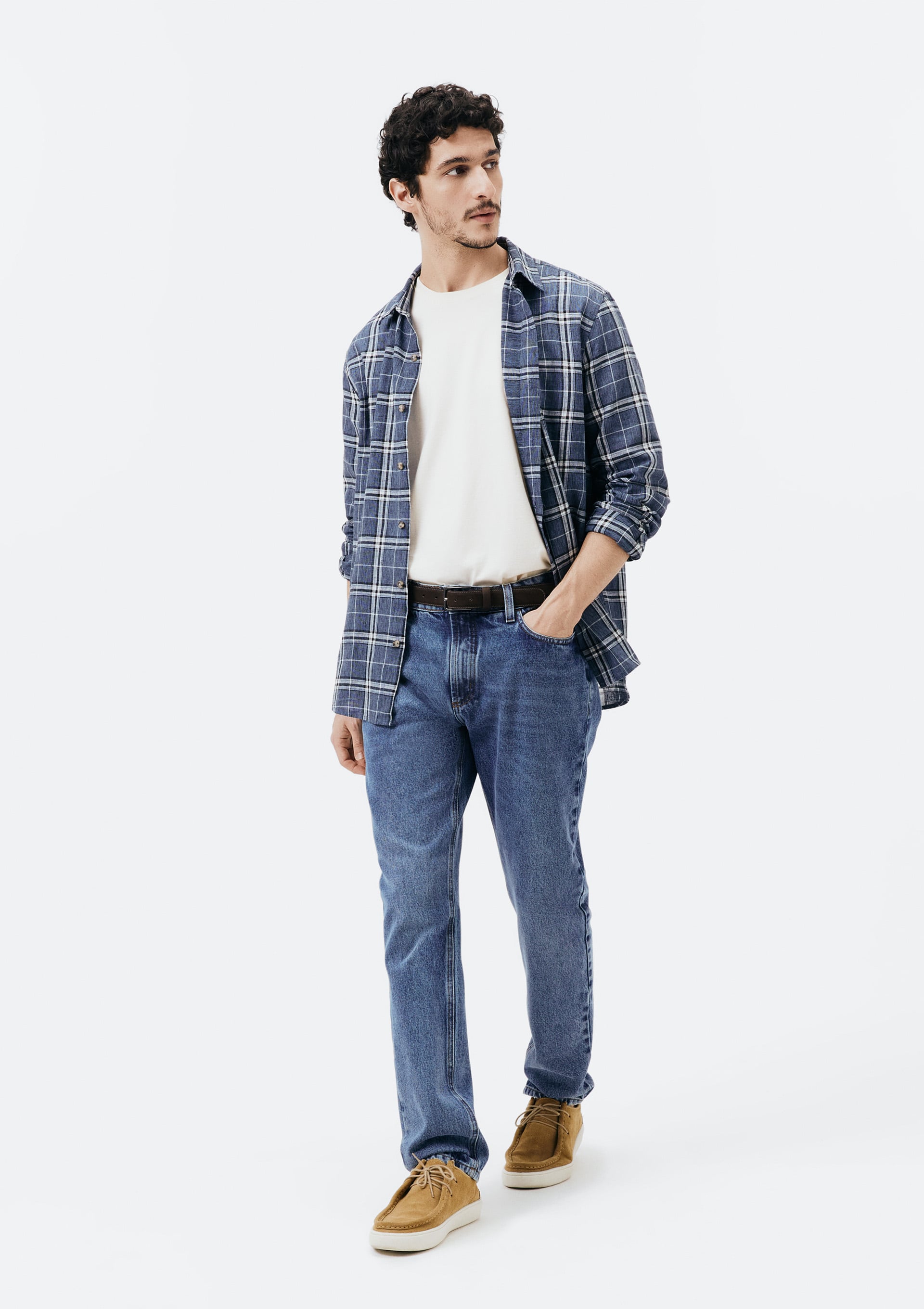 Calça Masculina Jeans Slim - Azul