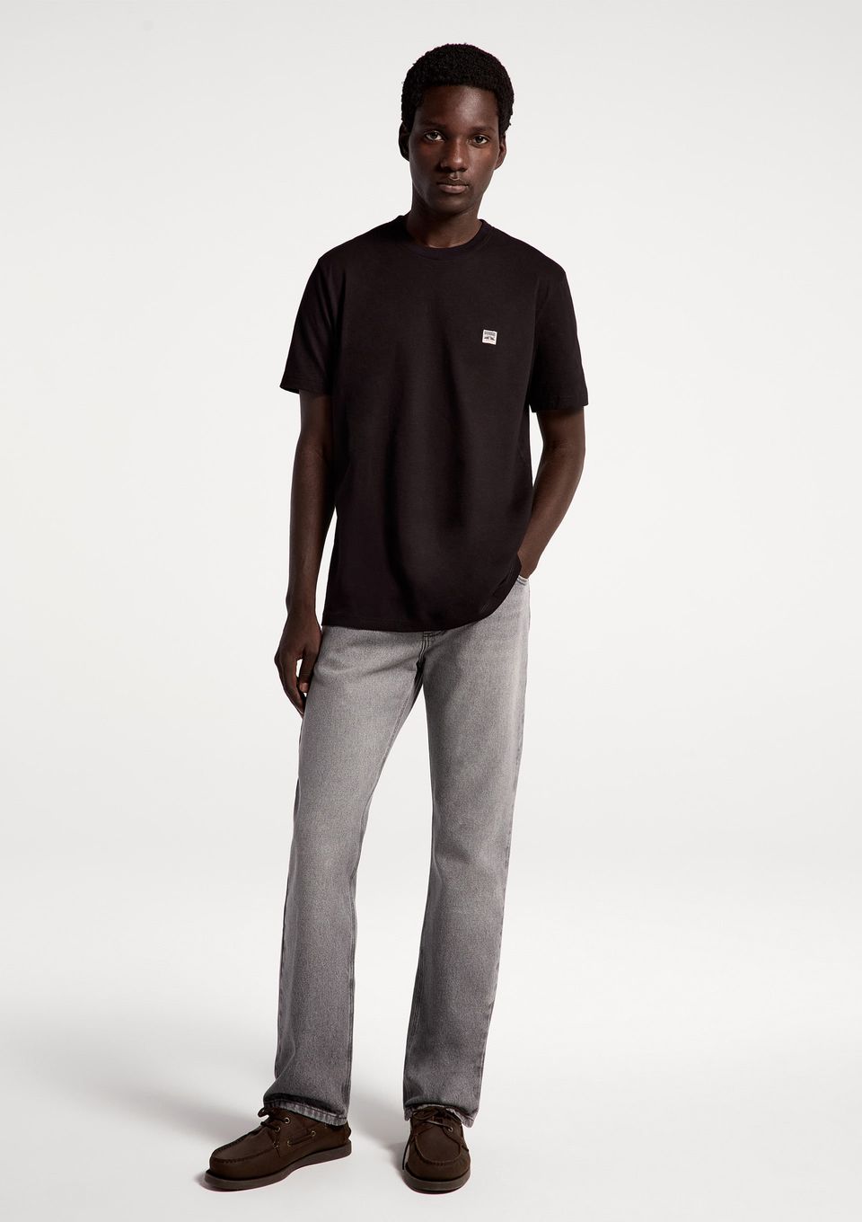 Calça Masculina Reta em Jeans - Azul