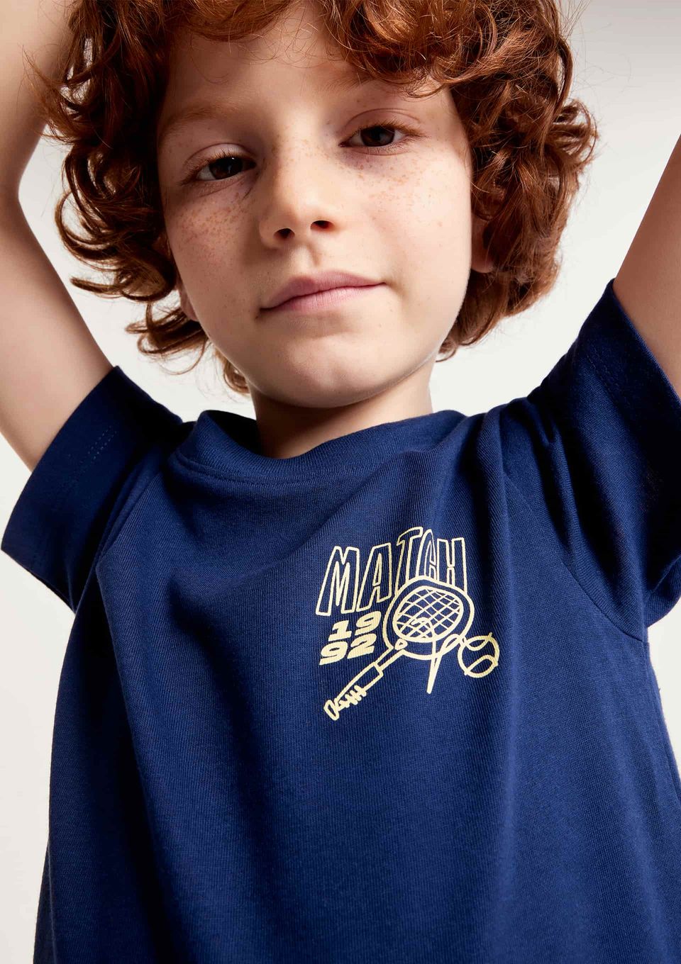 Camiseta Infantil Menino Regular Estampada - Azul