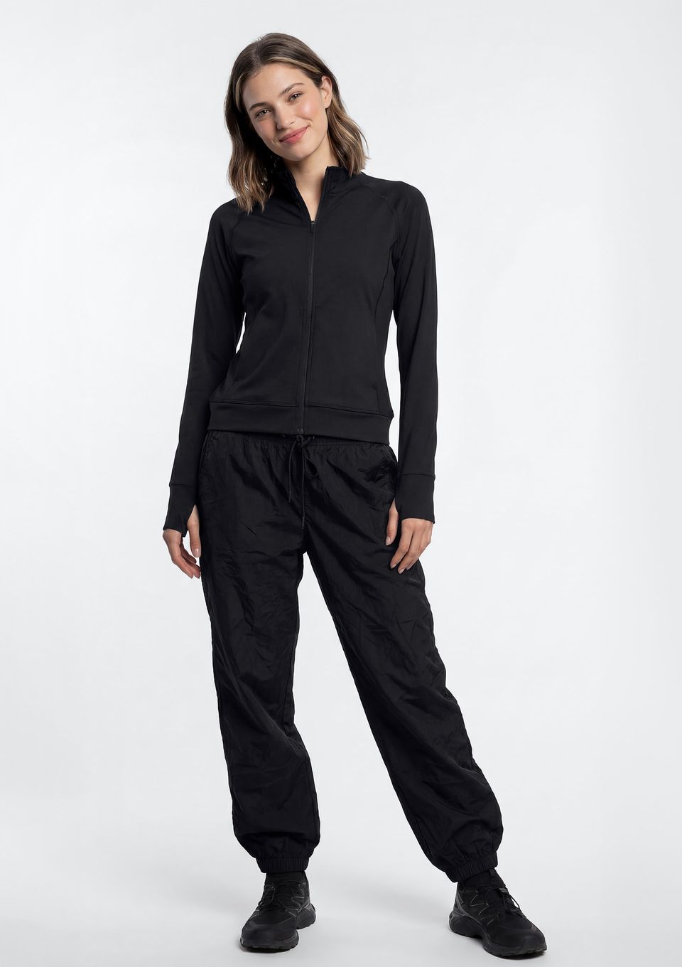 Calça Esportiva Feminina Jogger Secagem Rápida - Preto