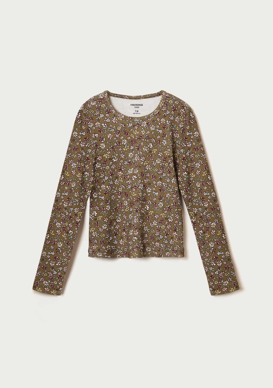 Blusa Infantil Menina Manga Longa em Ribana - Caqui