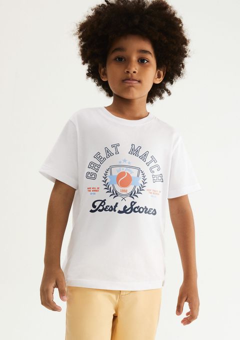 Camiseta Infantil Menino Manga Curta com Estampa - Branco — Hering
