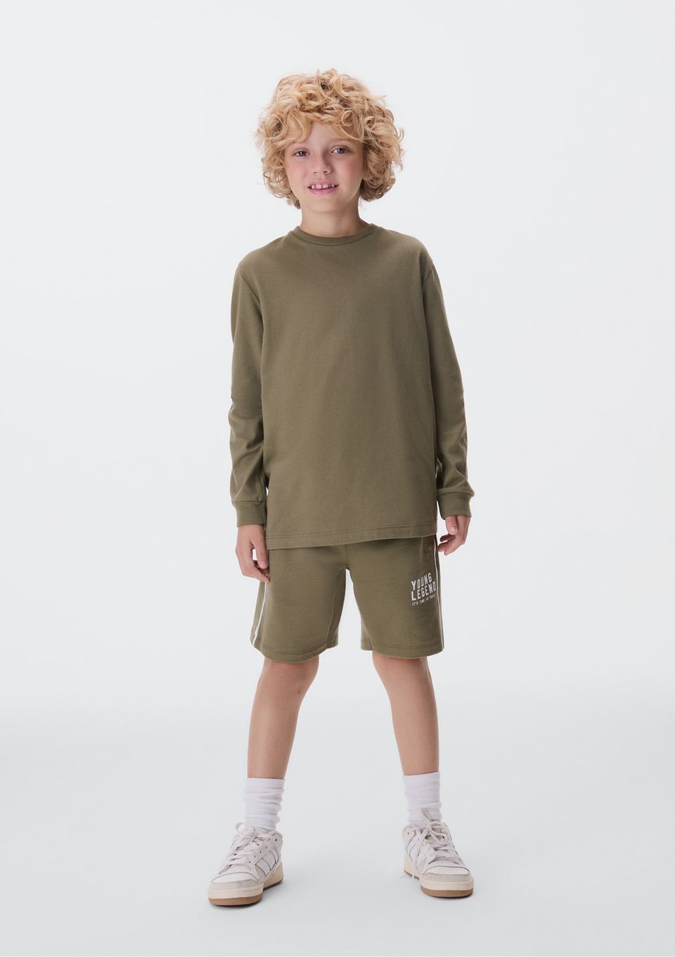 Camiseta Básica Infantil Menino Manga Longa - Verde