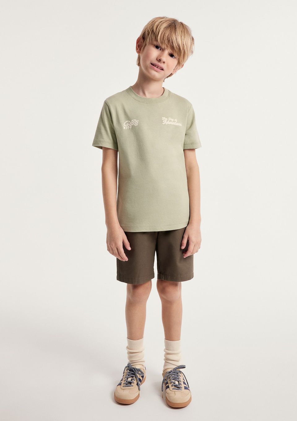 Camiseta Infantil Menino Regular Estampada - Verde