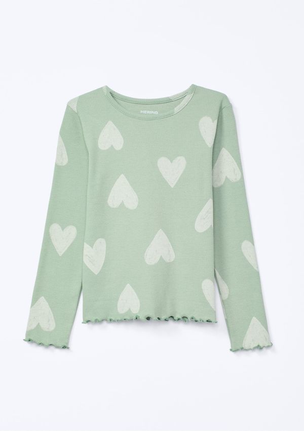 Blusa Infantil Menina Manga Longa Em Ribana - Verde 006