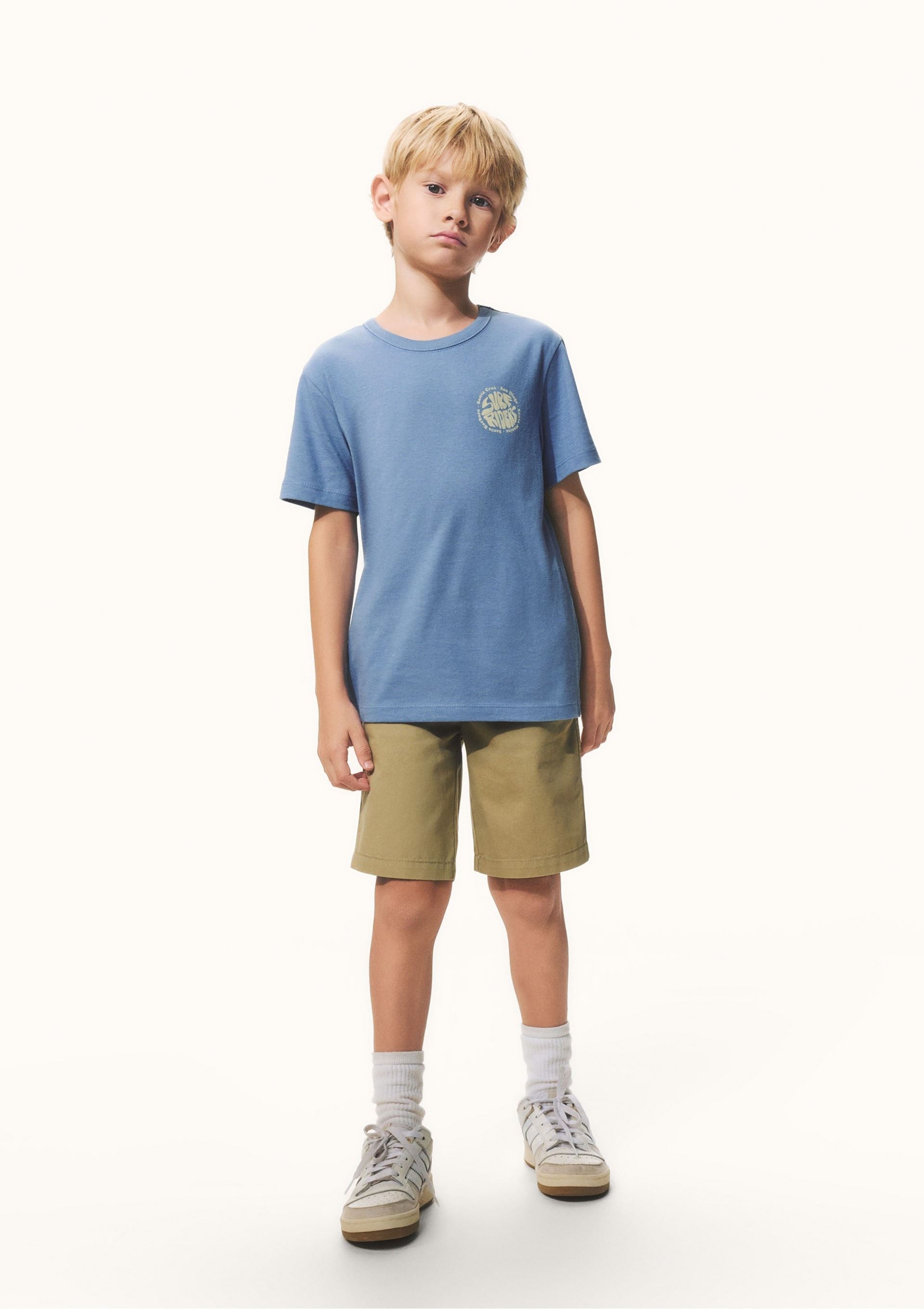 Camiseta Infantil Menino Regular Estampada - Azul