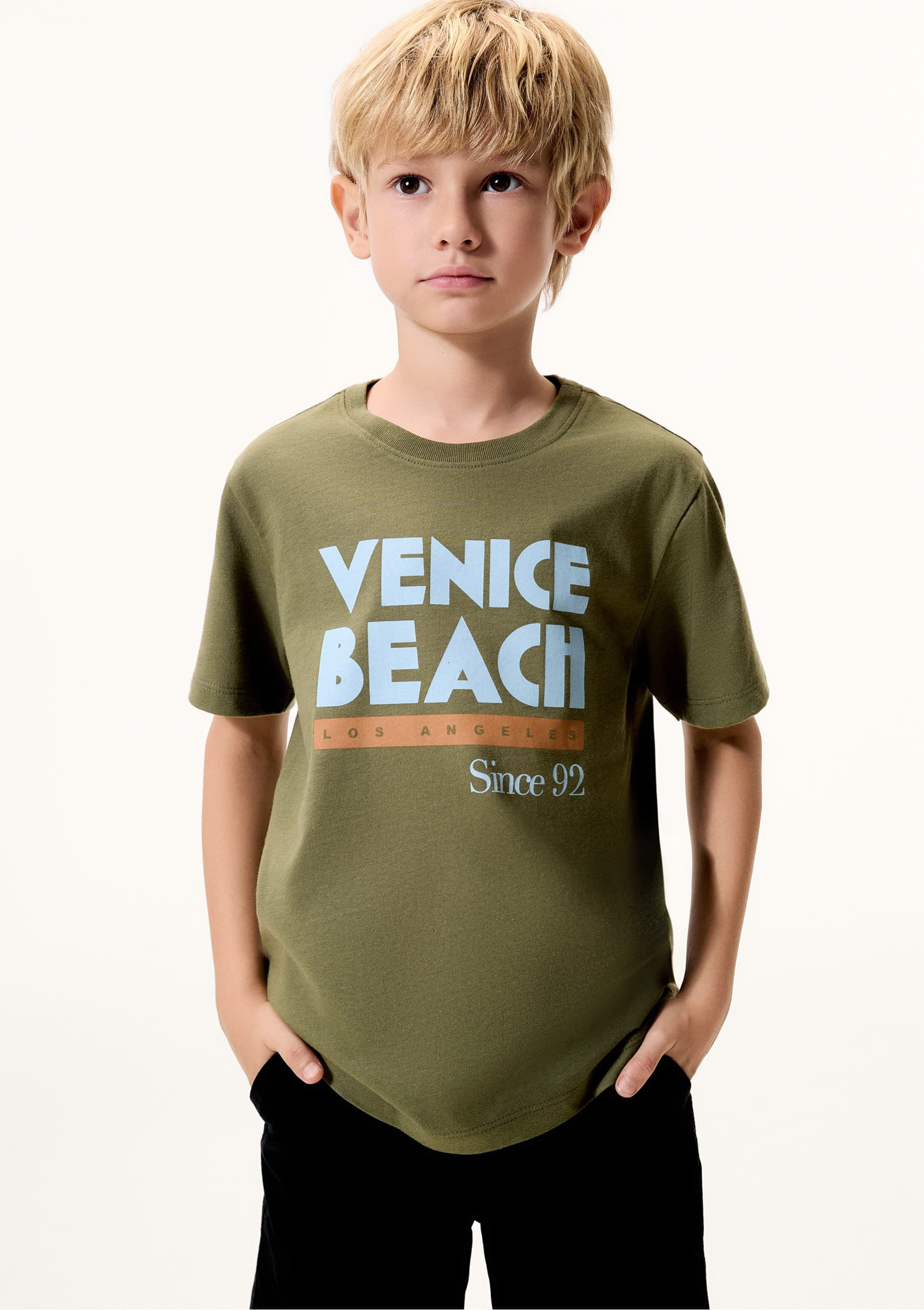 Camiseta Infantil Menino Manga Curta Com Estampa - Verde