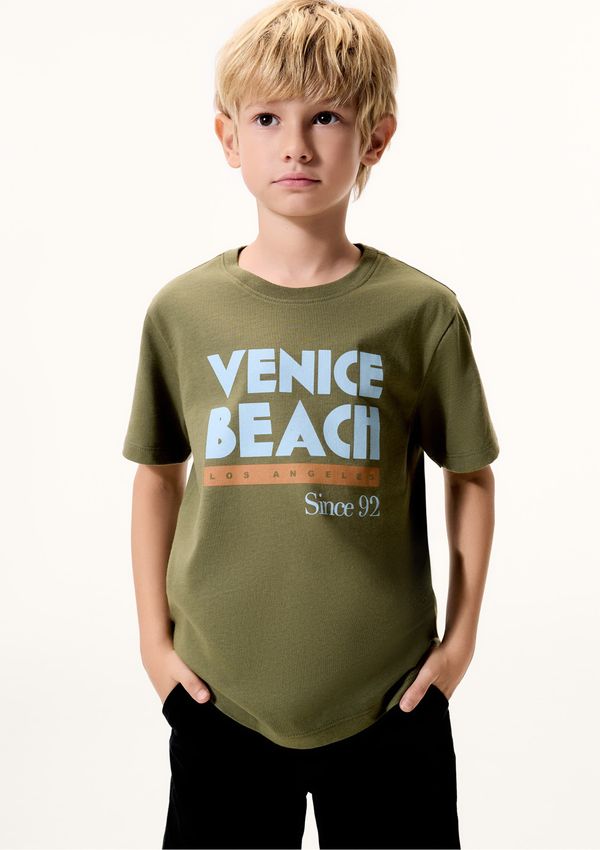 Camiseta Infantil Menino Manga Curta Com Estampa - Verde 008