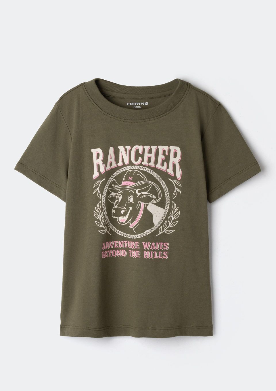 Blusa Infantil Menina Manga Curta com Estampa - Verde