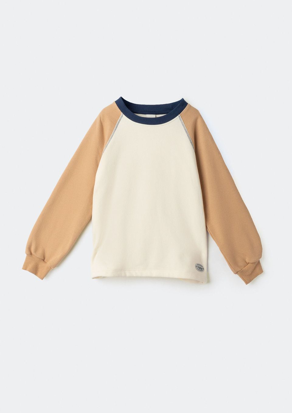 Blusão Infantil Menino em Moletom com Patch - Bege