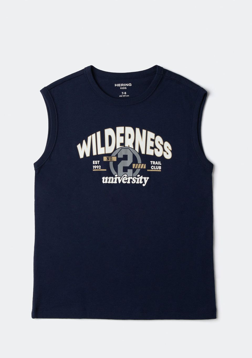 Regata Infantil Menino em Malha com Estampa - Azul