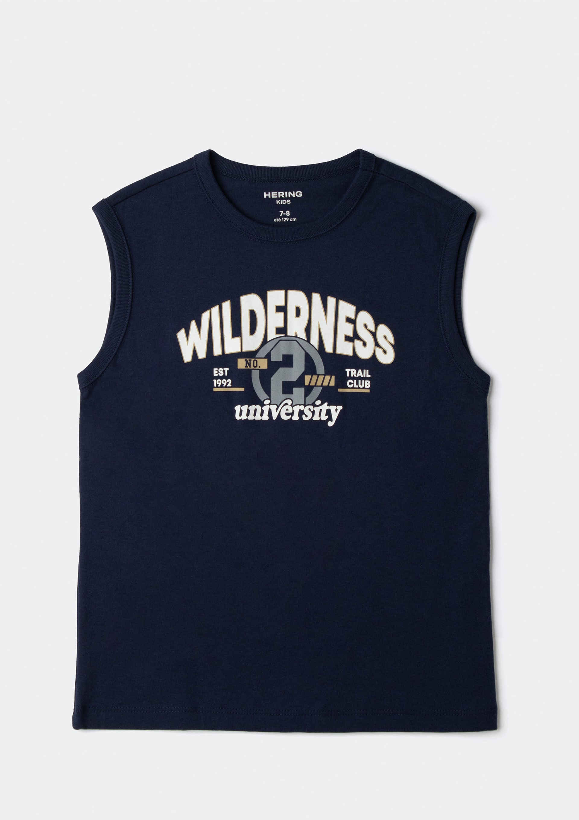 Regata Infantil Menino Em Malha Com Estampa - Azul