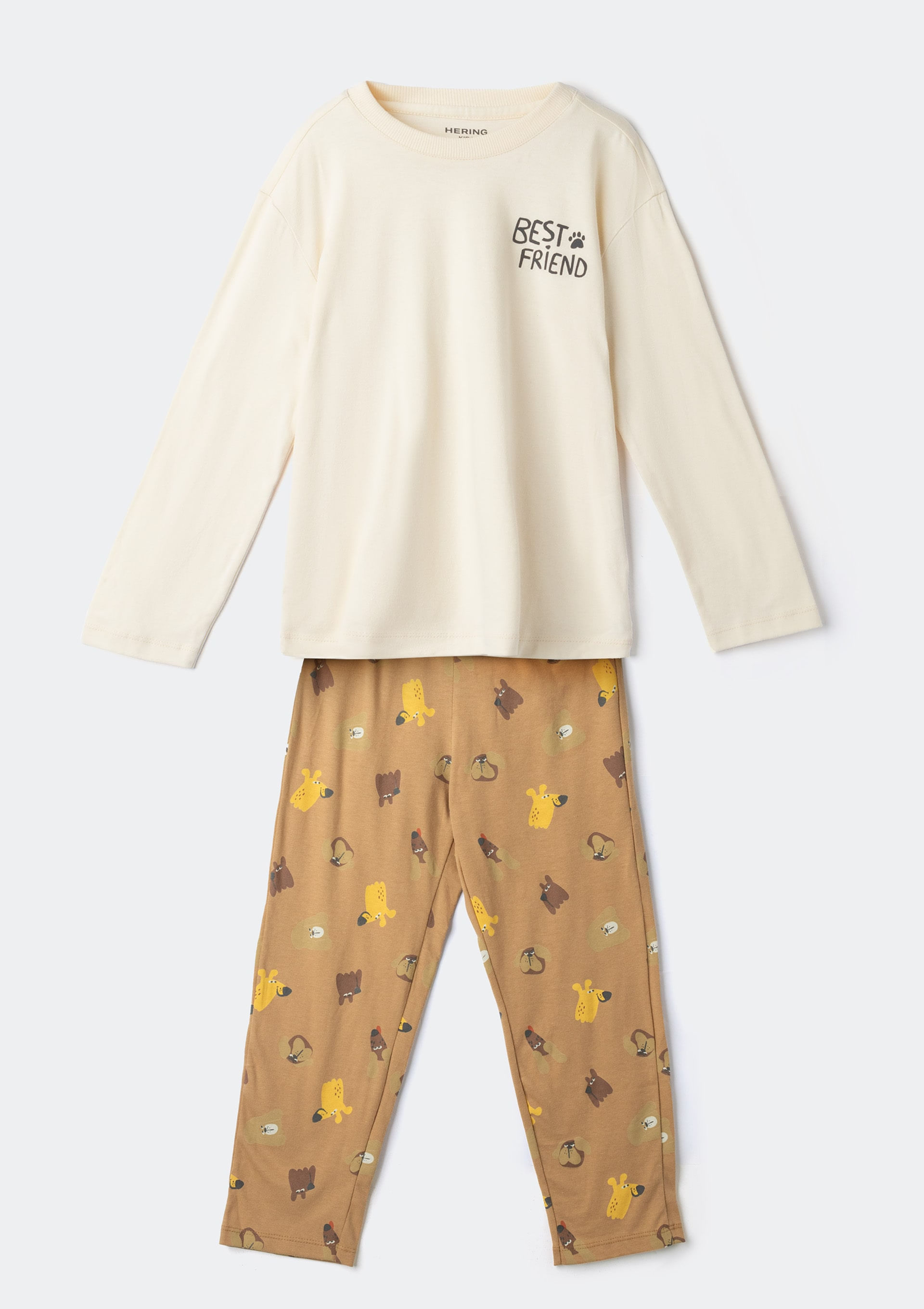 Pijama Infantil Menino Estampa Brilha No Escuro - Marrom