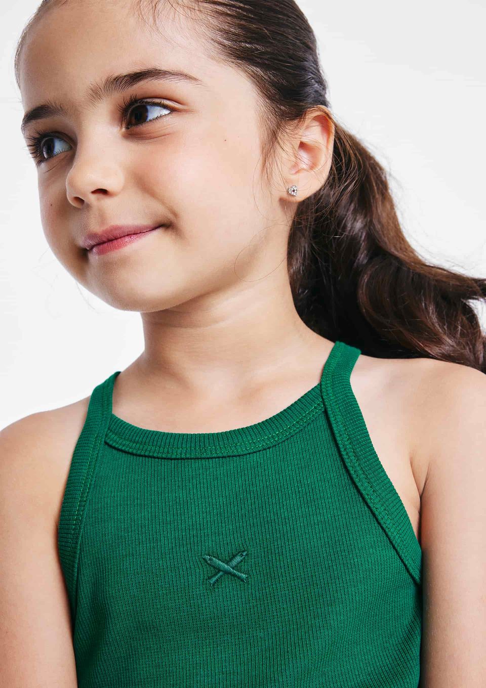 Regata Infantil Menina em Ribana - Verde
