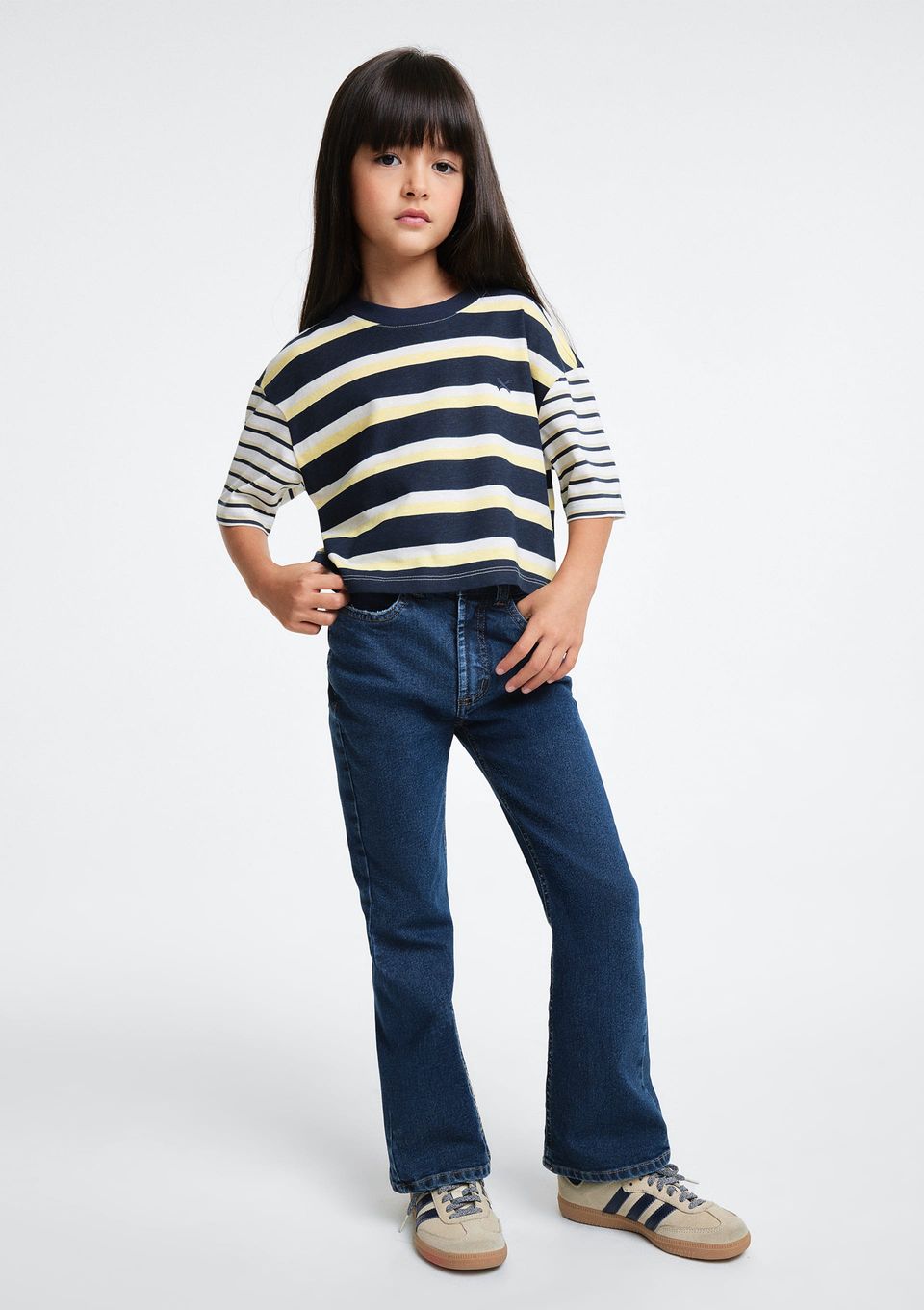 Calça Jeans Infantil Menina Flare - Azul