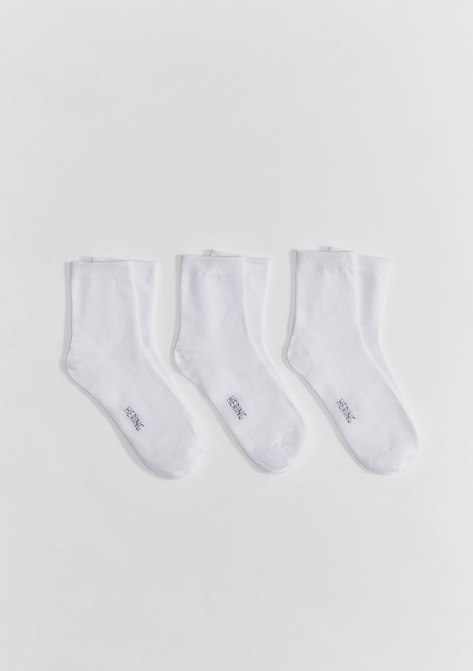 Kit 3 Pares de Meia Unissex Cano Médio - Branco