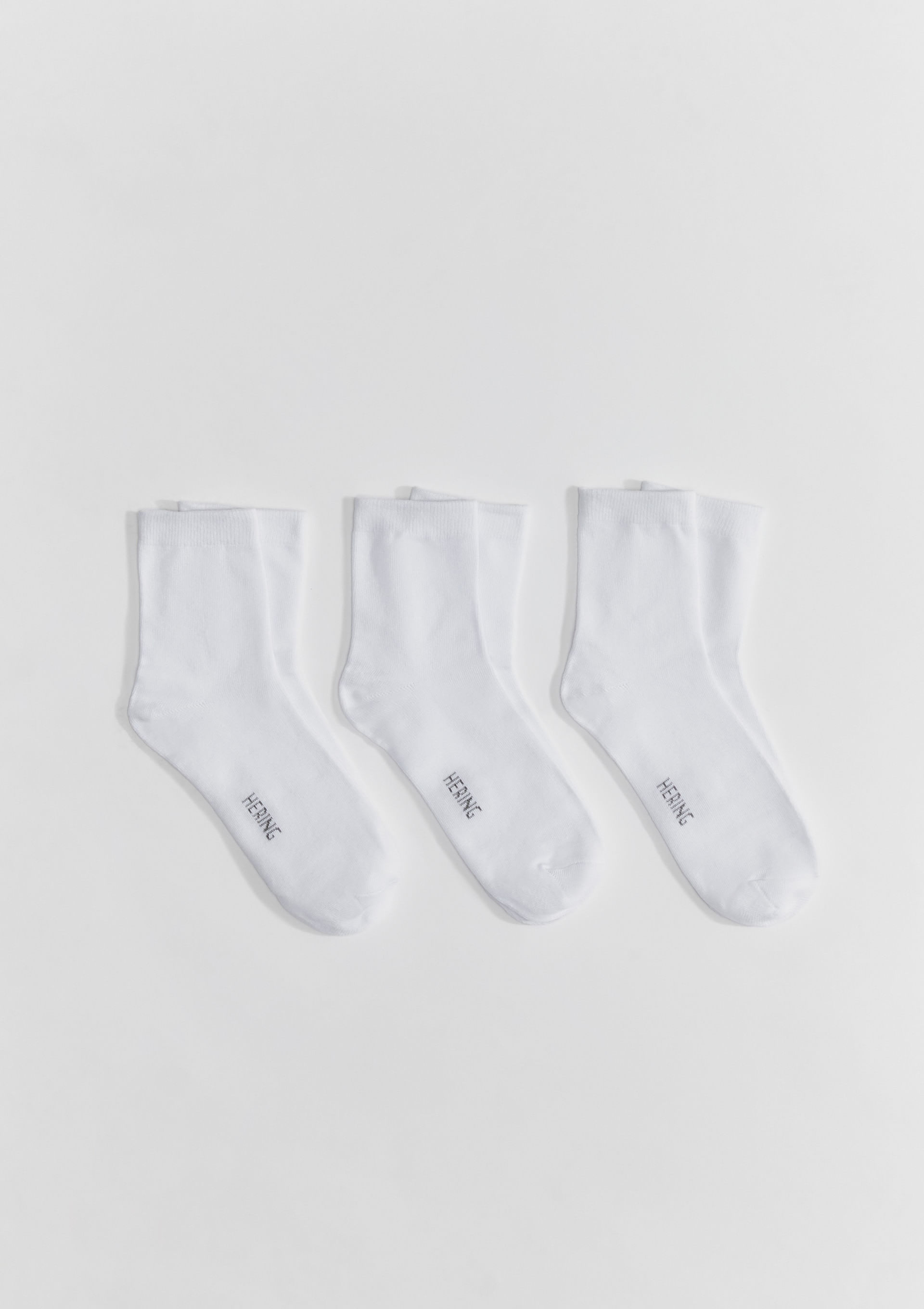 Kit 3 Pares De Meia Unissex Cano Médio - Branco