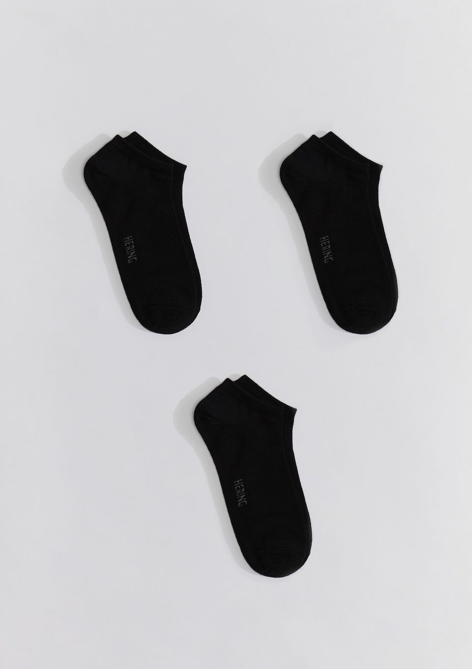 Kit 3 Pares de Meias Soquete Unissex - Preto