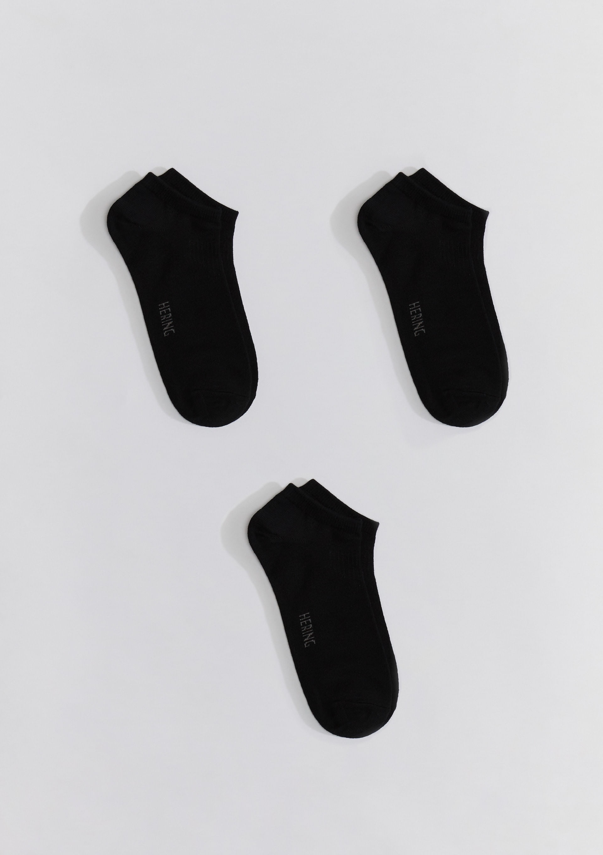 Kit 3 Pares De Meias Soquete Unissex - Preto