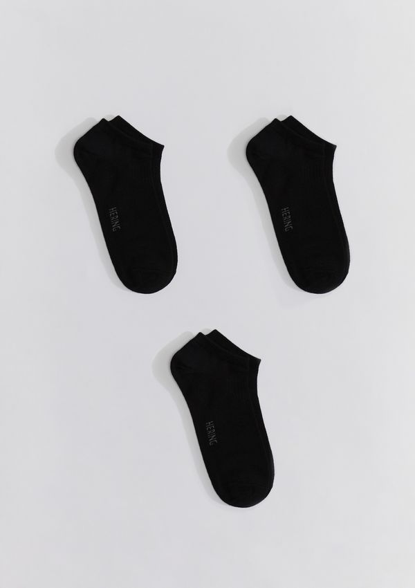 Kit 3 Pares De Meias Soquete Unissex - Preto M