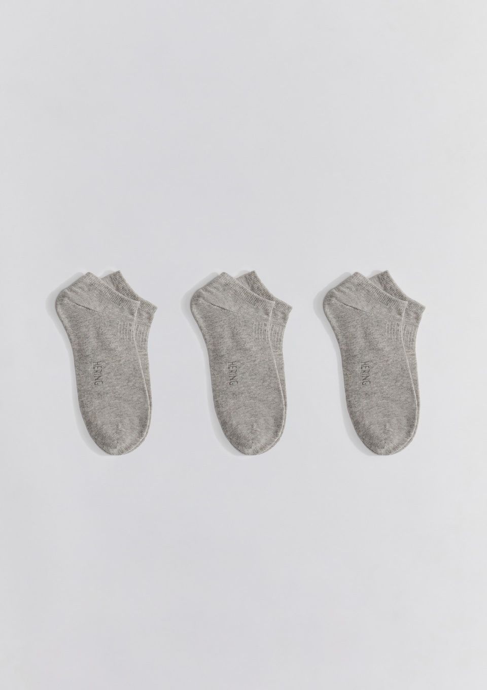 Kit 3 Pares de Meias Soquete Unissex - Cinza