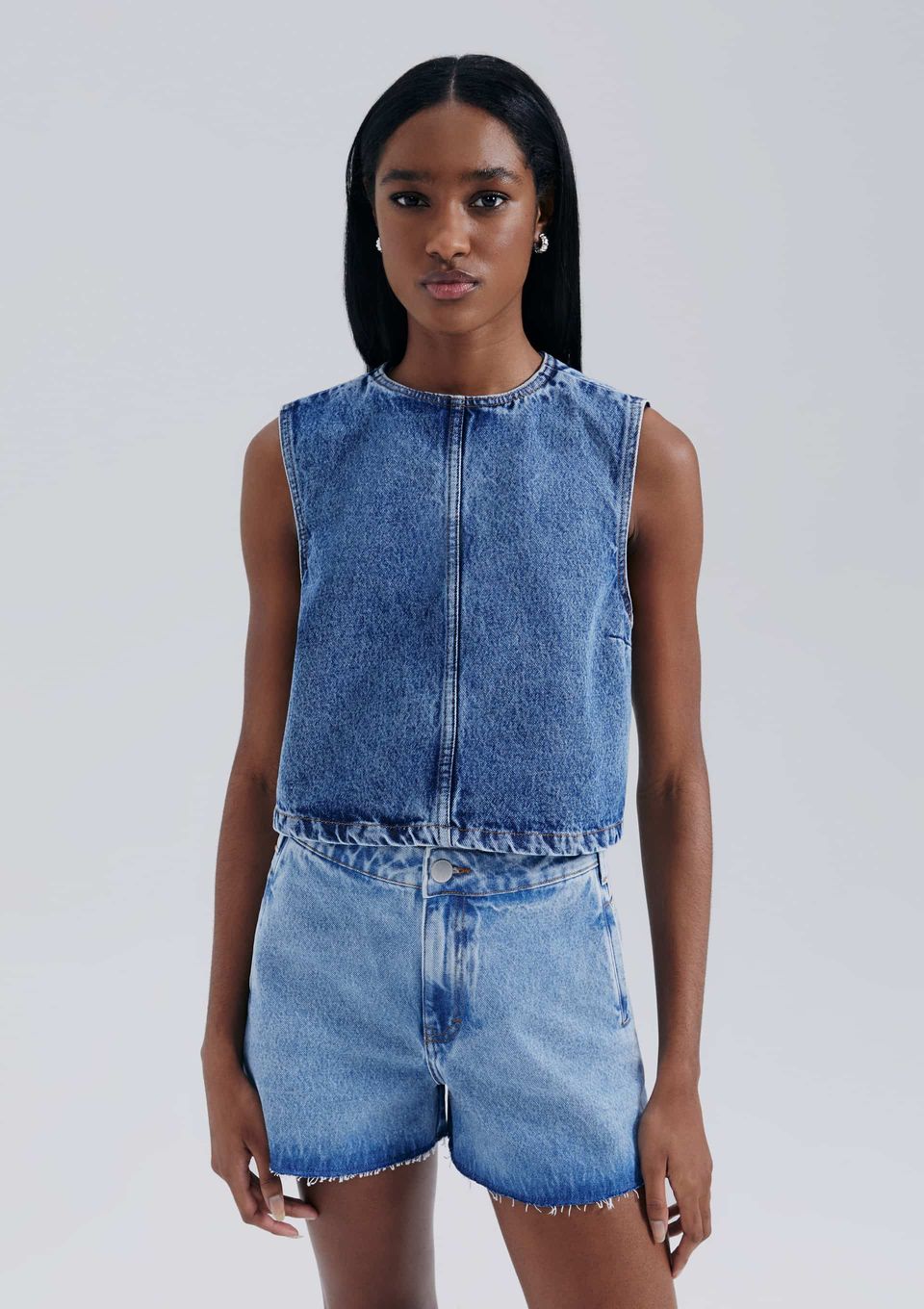 Regata Jeans Feminina - Azul