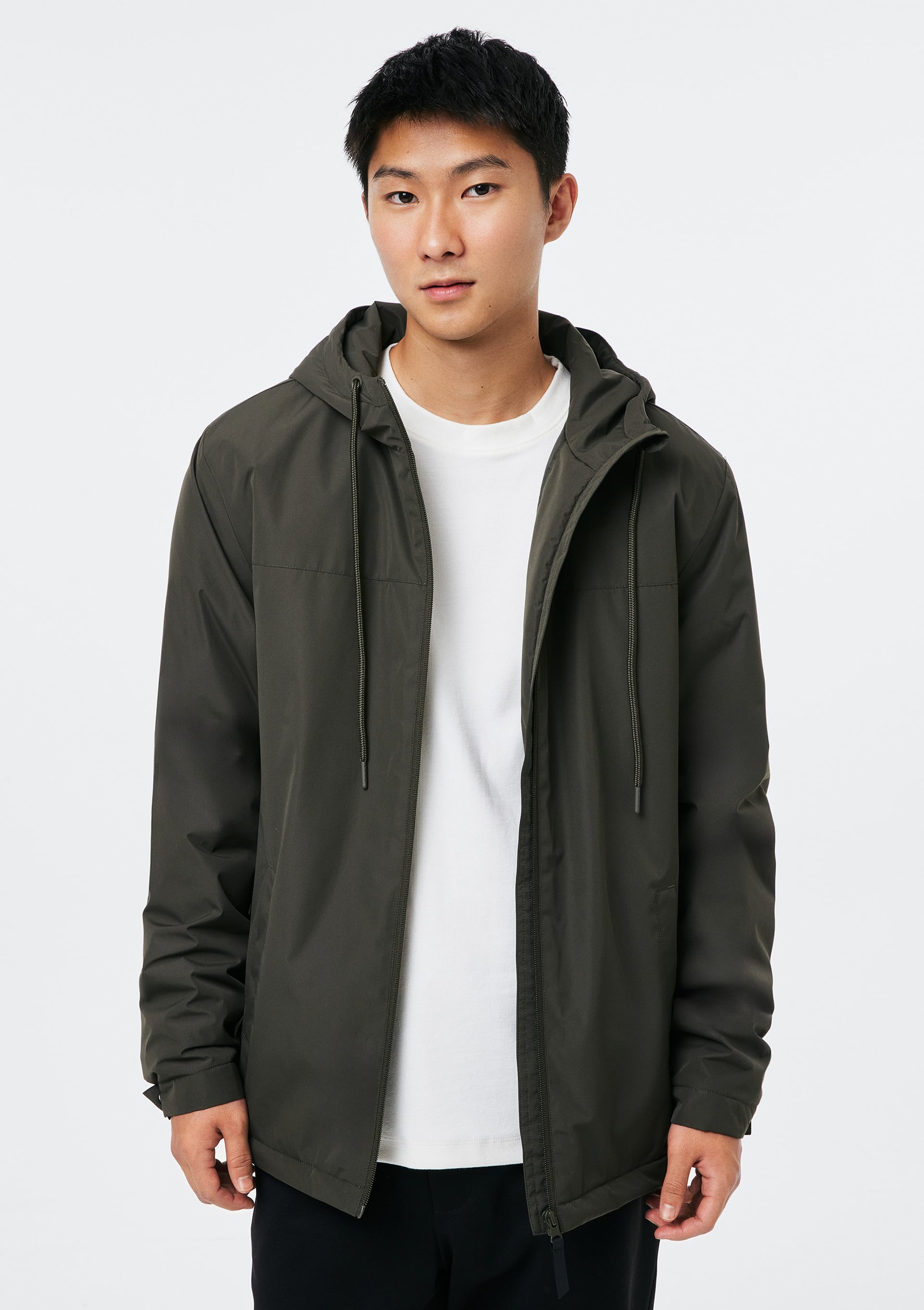 Jaqueta Masculina Acolchoada Com Capuz - Verde