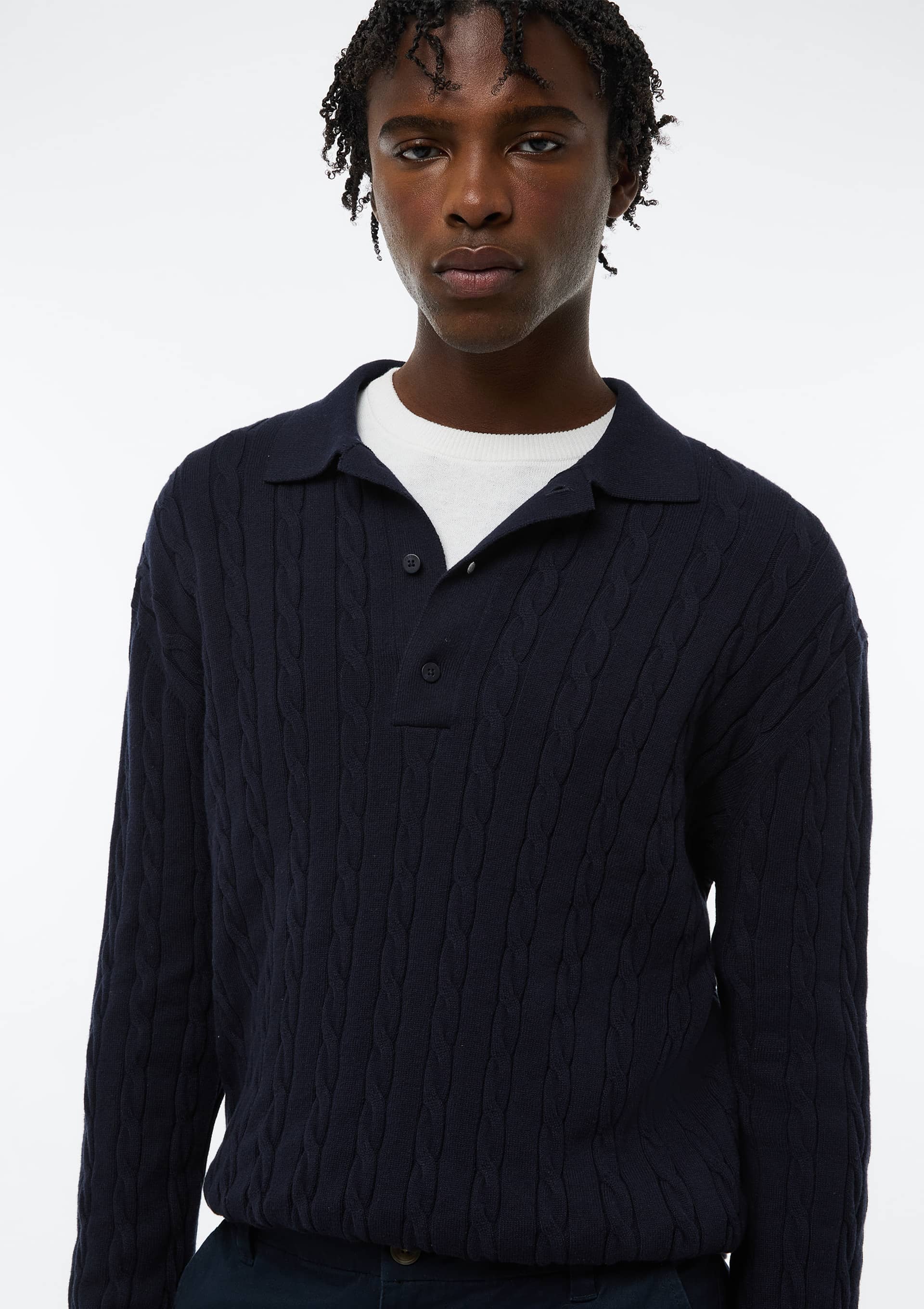 Blusão Masculino Polo Em Tricô - Azul