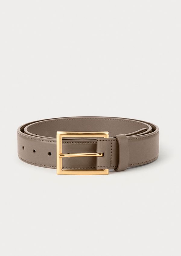 Cinto Feminino Em Couro Com Fivela - Bege G