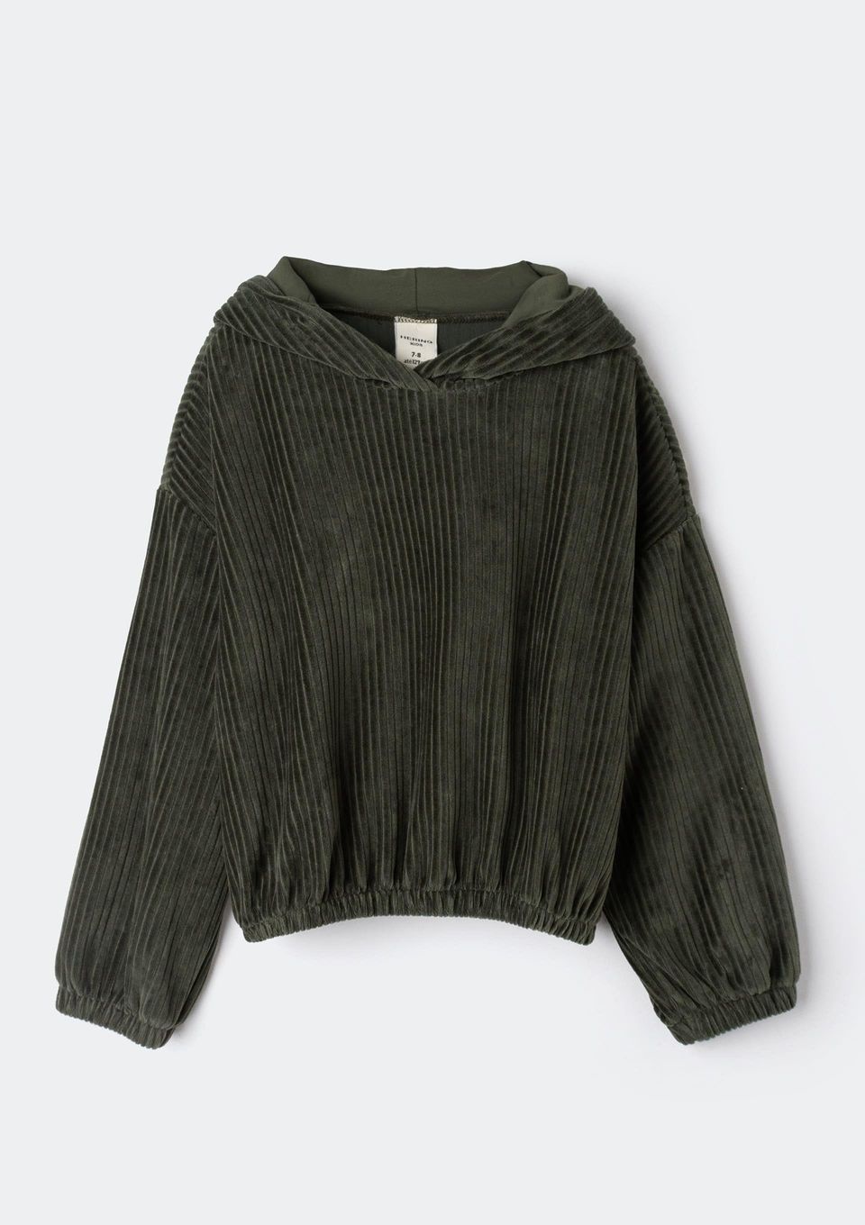 Blusão Infantil Menina Oversized em Veludo - Verde