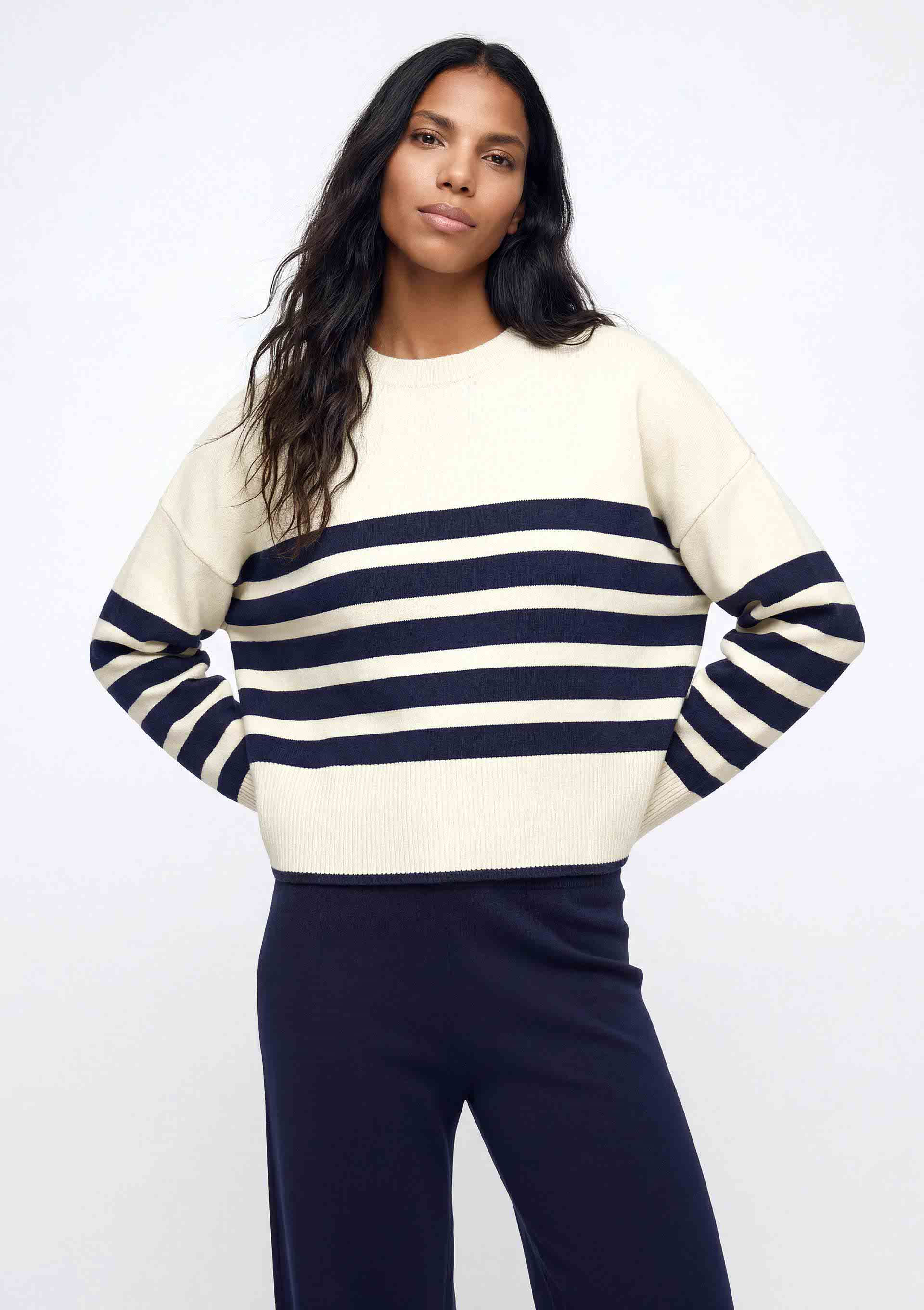 Blusão Feminino Em Tricô Fio Tinto - Off white
