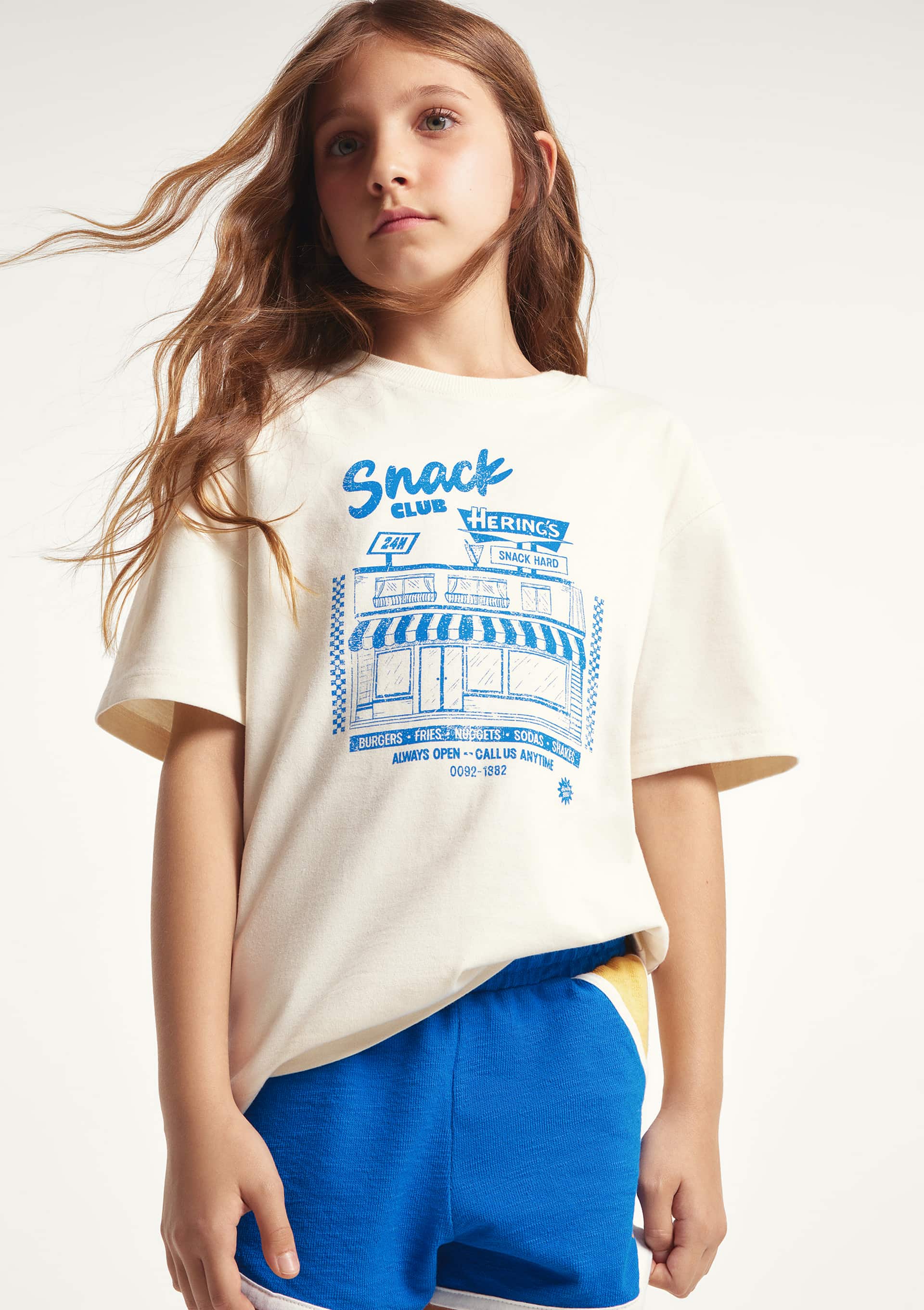 Camiseta Infantil Unissex Estampada - Creme