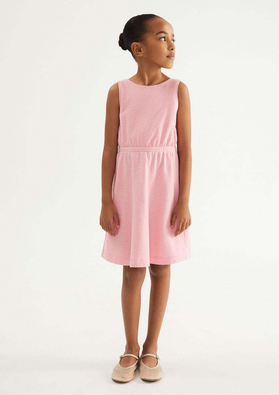 Vestido Infantil Curto Texturizado - Rosa