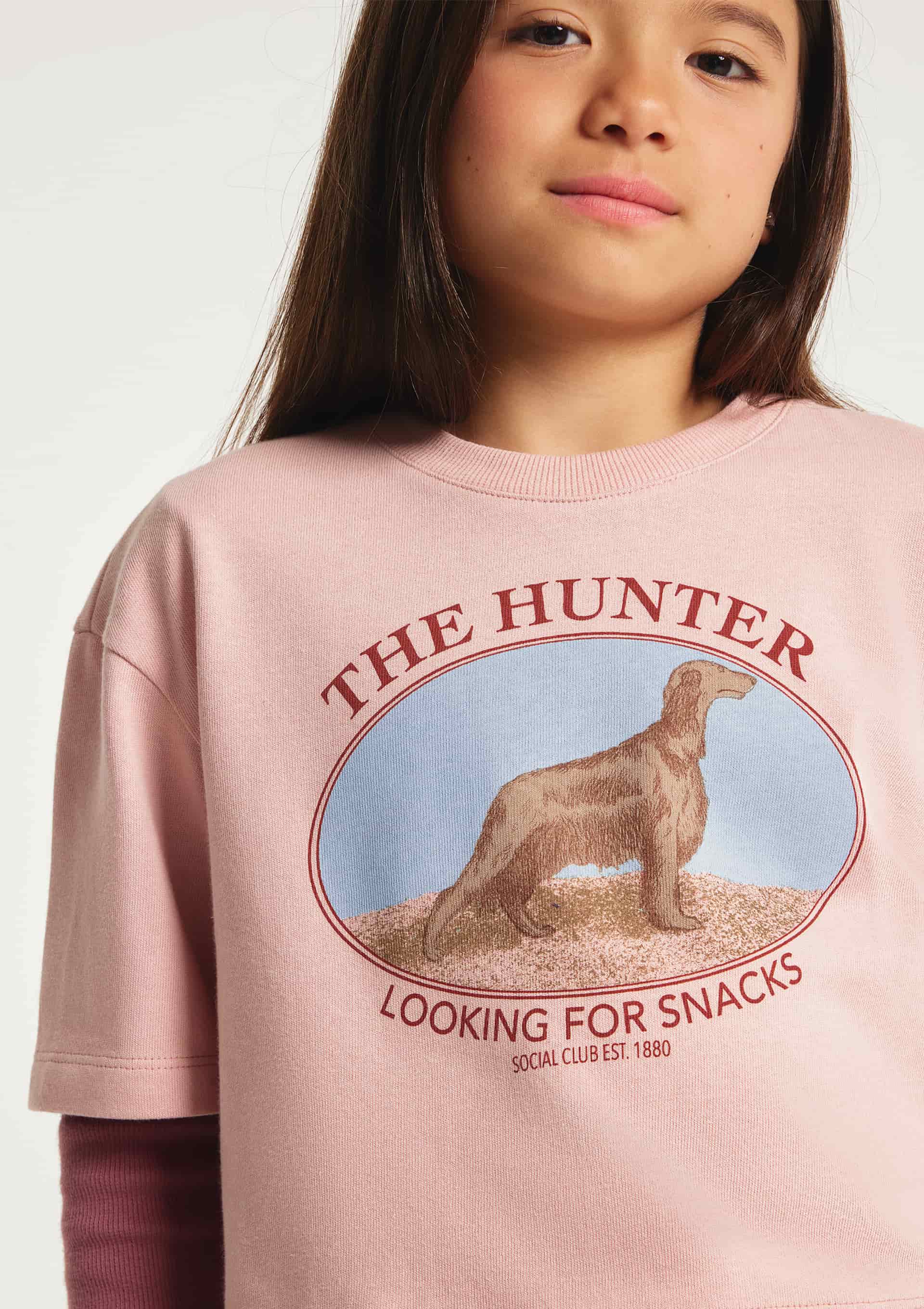 Blusa Infantil Menina Box Oversized Super Cotton - Rosa