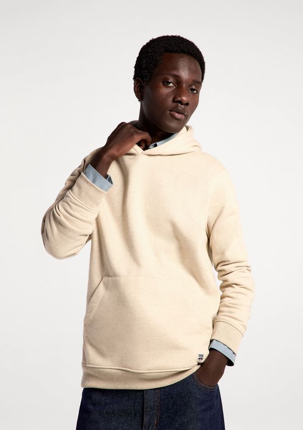 Blusão Masculino Comfort Em Moletom Peluciado - Bege G
