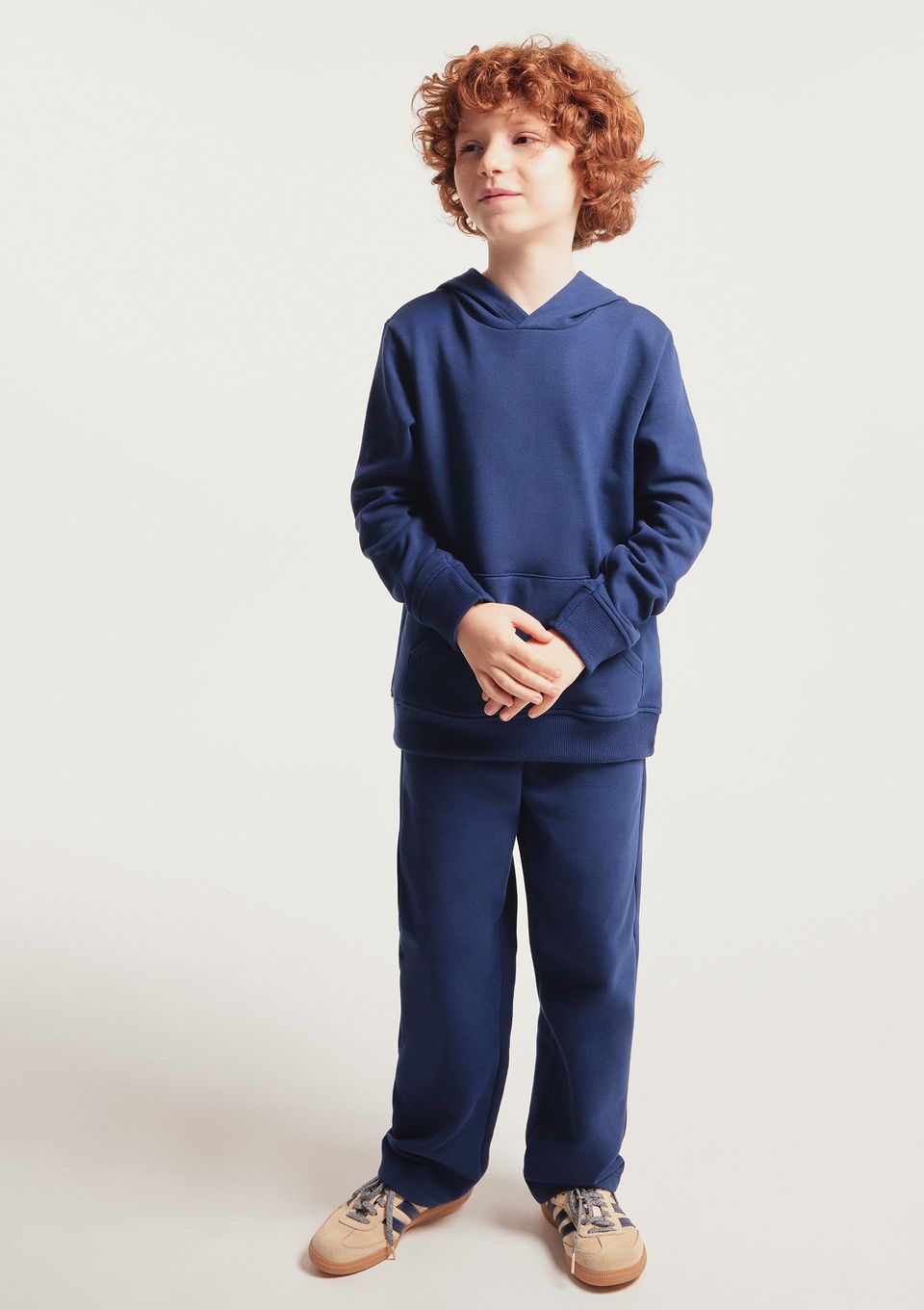 Calça de Moletom Infantil Unissex Peluciada - Azul