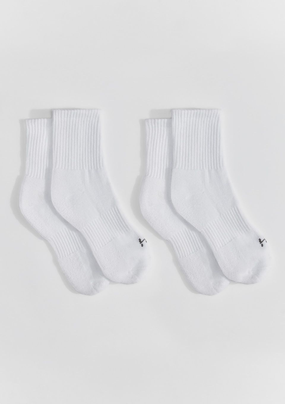 Kit 2 Pares de Meia Esportiva Cano Longo - Branco